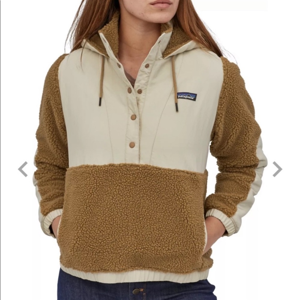 Patagonia women’s shelled retro X pullover size small nest brown